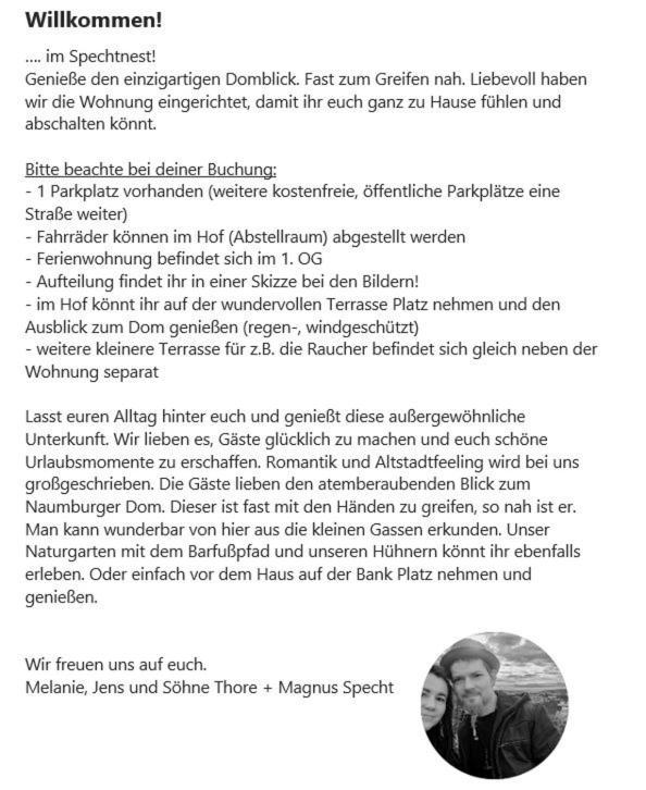Appartamento Spechtnest Naumburg  Esterno foto